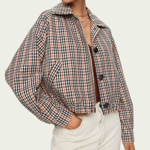 Scotch & Soda Jacket Cropped Houndstooth Jacket